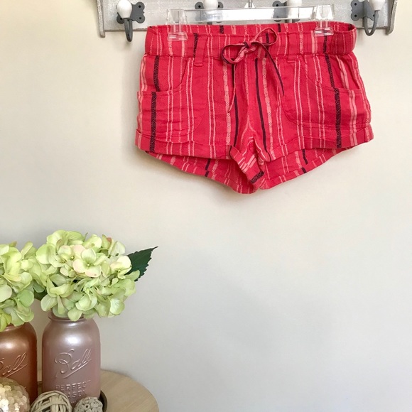 Roxy Nomad Stripe Coral Pink Beach Shorts - Picture 6 of 6